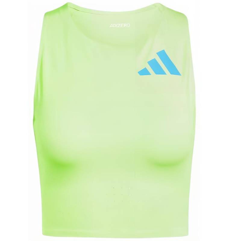 Adidas Adizero Road To Records Slim Fit Crop Top Damen Tops Hellgrün IT5774 S von Joom DACH