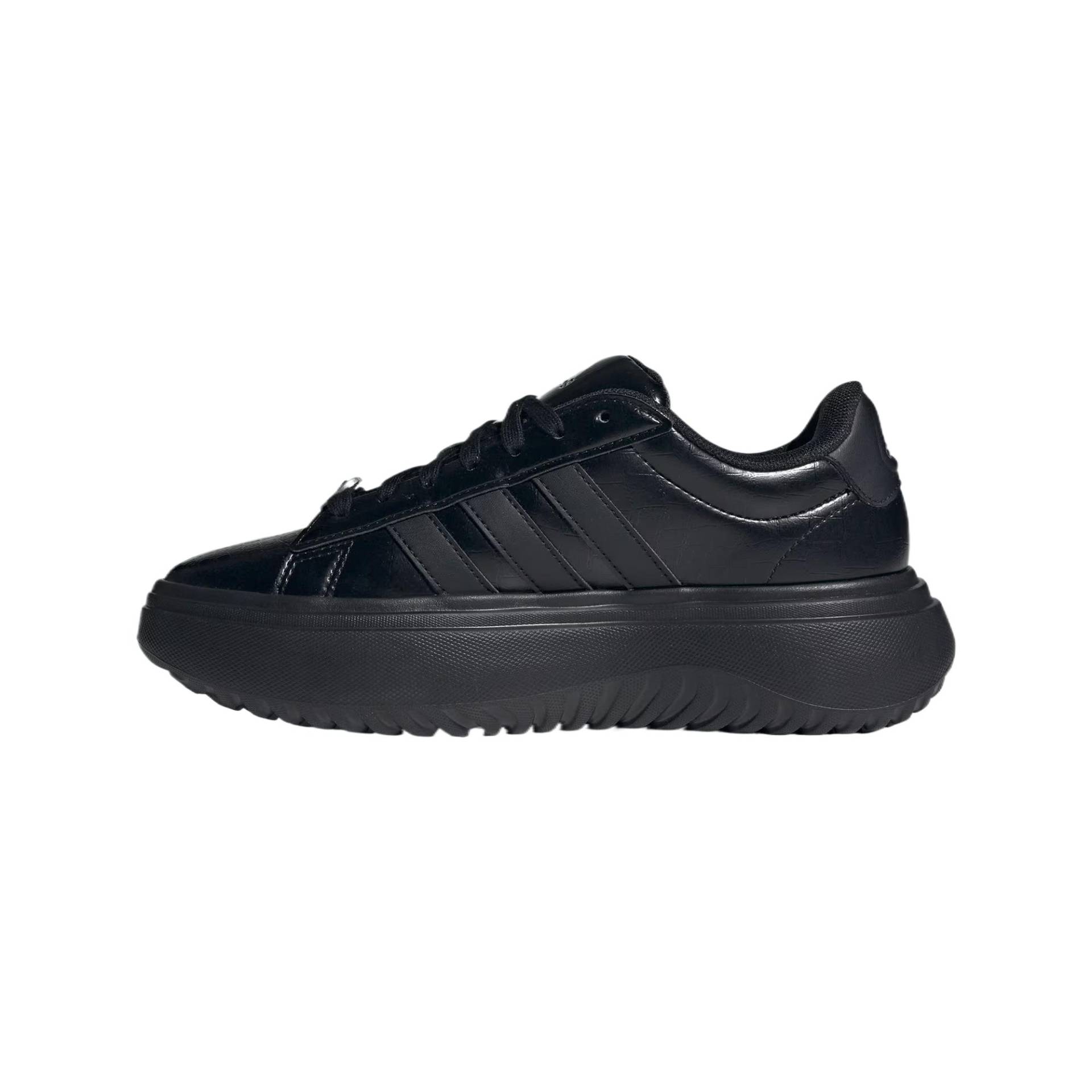 Adidas GRAND COURT PLATFORM Abriebfeste Low-Top Tennisschuhe Damen Schwarze Sneaker JH8668 36⅔ schwarz von Joom DACH
