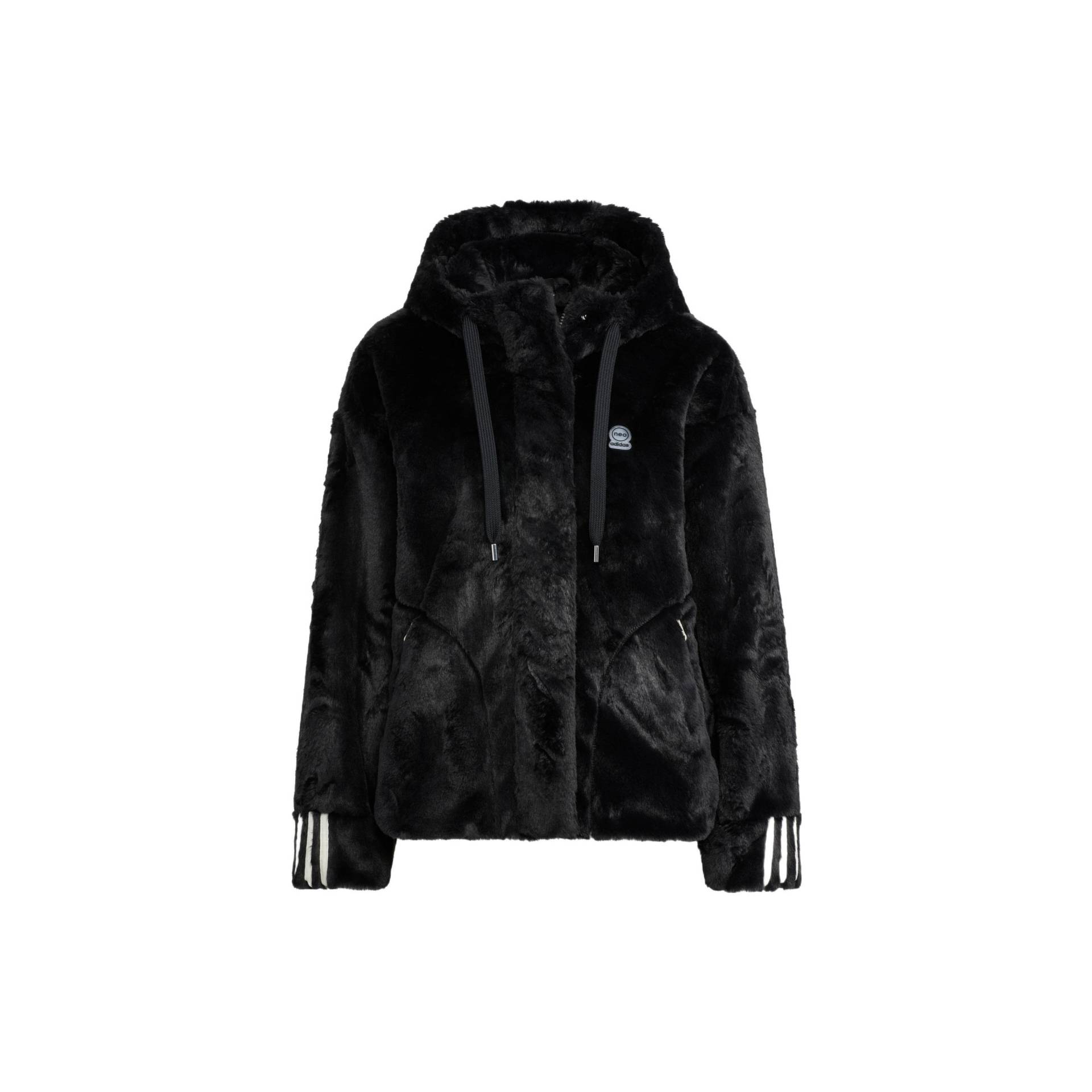 Adidas Neo Winter Fellstreifen Zip Hoodie Fleecejacke Damen Oberbekleidung Schwarz HZ2432 M von Joom DACH