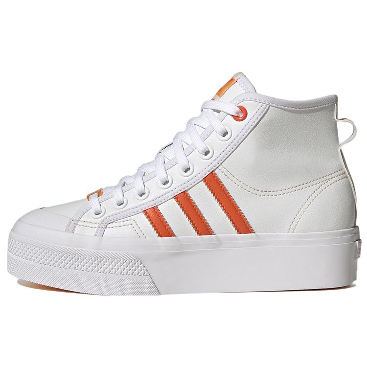 Adidas Nizza Platform Mid Vegan Weiß Bliss Orange Damen Sneaker Wolkenweiß Semi-Impact-Orange GY1897 36⅔ von Joom DACH