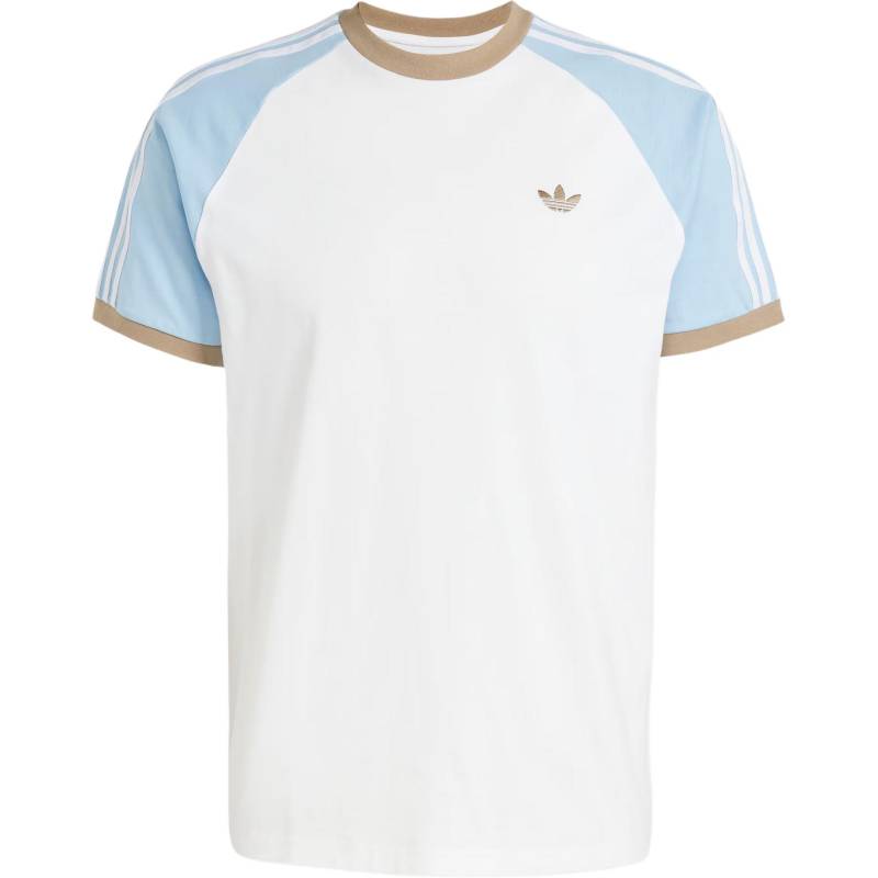 Adidas Originals Cali Sport Rundhals Slim Fit Mode Kurzarm T-Shirt Herren Oberteile Weiß Hellblau Braun KC4960 2XL von Joom DACH