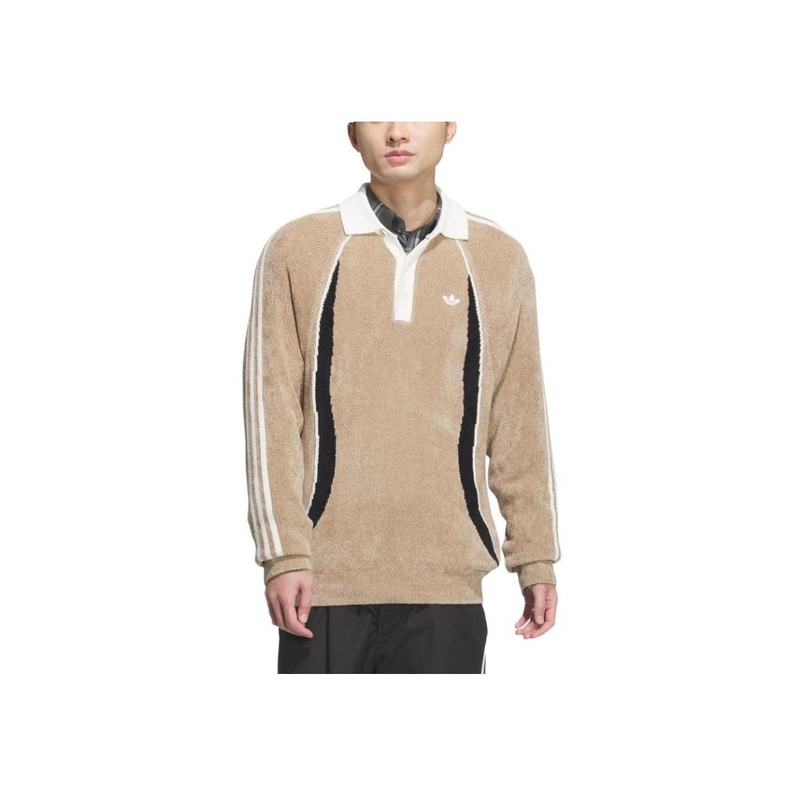 Adidas Originals FW24 Classic Series Bequemer, weicher, hautfreundlicher und vielseitiger Strickpullover für Herren, Khakibraun, JN3794 M von Joom DACH