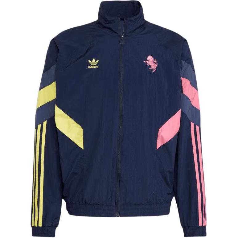 Adidas Originals FW24 Juventus Kollektion Logo Reißverschluss Langarm Vintage Jacke Herren Jacke Blau Rosa IN5601 L von Joom DACH