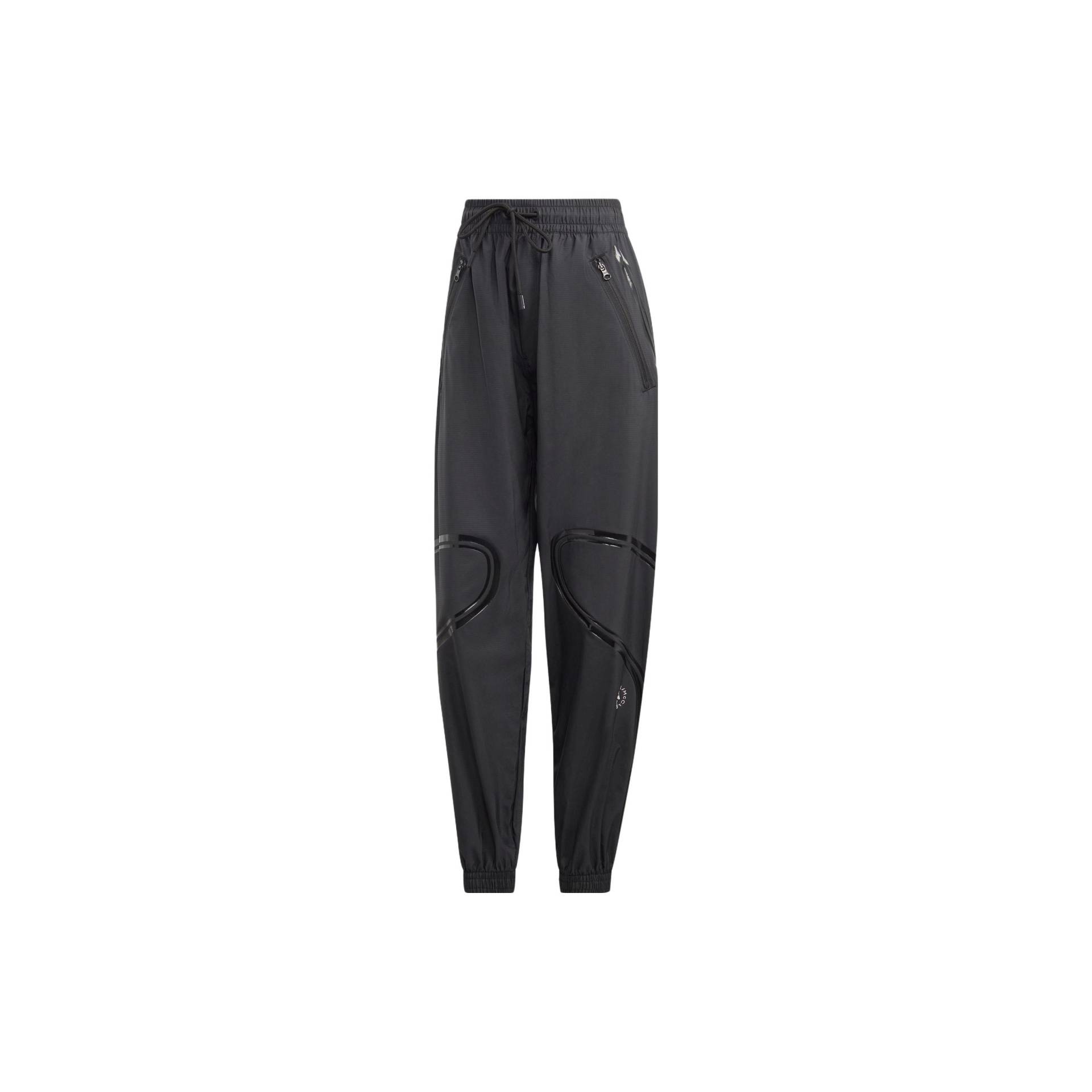 Adidas Stella Mc Cartney Tapered Hose Einfarbig Mit Reißverschlusstaschen Lockere Passform Damen Hose Schwarz HR2209 XXS von Joom DACH