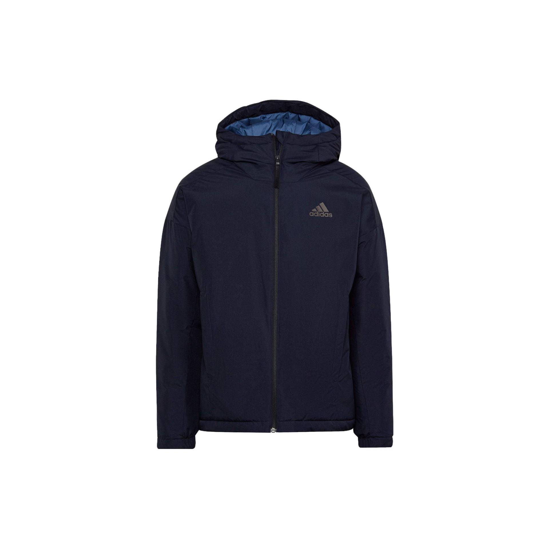 Adidas Traveer Drei Streifen Logo Print Langarm Kapuzen Baumwolljacke Herren Jacke Dunkelblau HD8903 XXL von Joom DACH