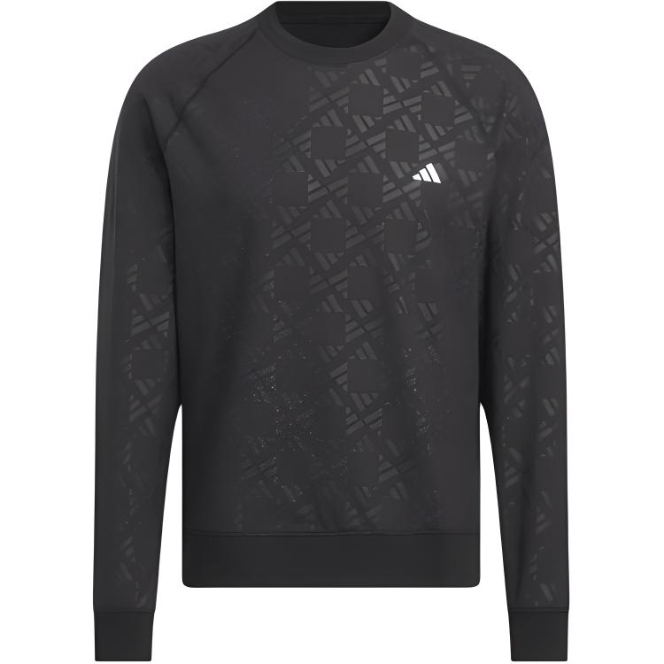 Adidas Ultimate 365 Tour Logo Print Bequemes Weiches Atmungsaktives Rundhals-Sweatshirt Herren Sweatshirt Schwarz IW3986 L von Joom DACH