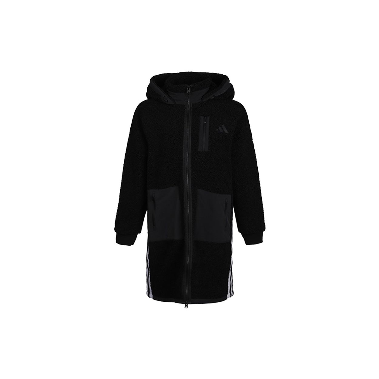Adidas Urban Boa Langer Plüsch Warme Mittellange Strickjacke mit Kapuze Damen Oberbekleidung Schwarz GM1428 M von Joom DACH