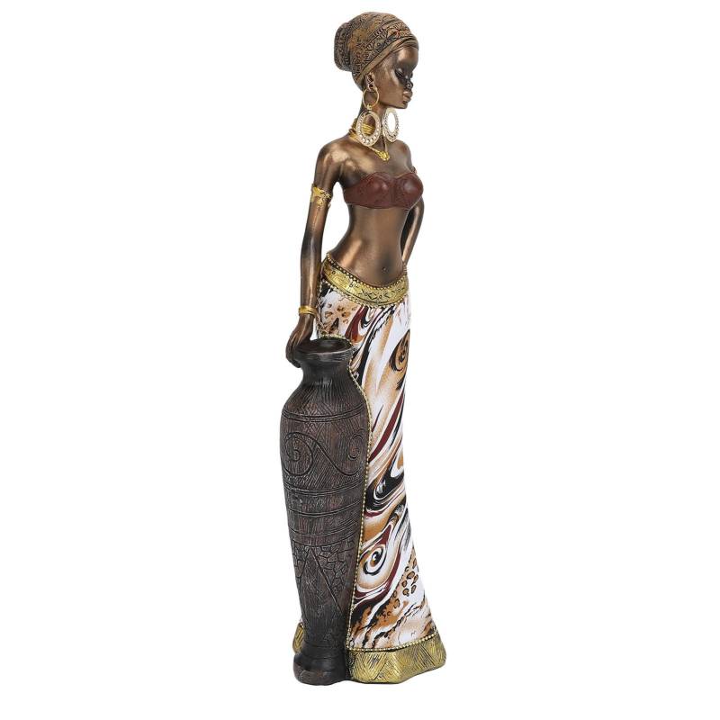 Afrikanische Statue Afrikanische Retro Lebensechte Aussehen Durable Harz Lebendige Farben Afrikanische Skulptur für G04173A von Joom DACH