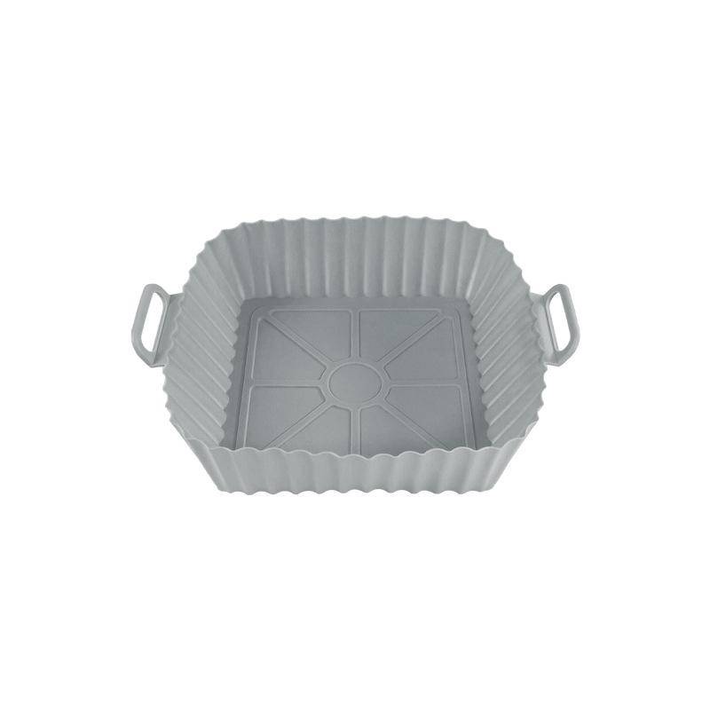 Air Fryer Verdickte Lebensmittelqualität Silikonmatte Silikon Klappbackmatte Haushalts Air Fryer Backform square 21*16*5cm 55g, grau von Joom DACH