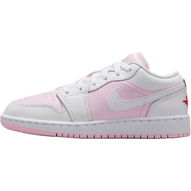 Air Jordan 1 Low GS Pink Foam Kinder-Sneaker Fire-Red Weiß 553560-608 39 von Joom DACH