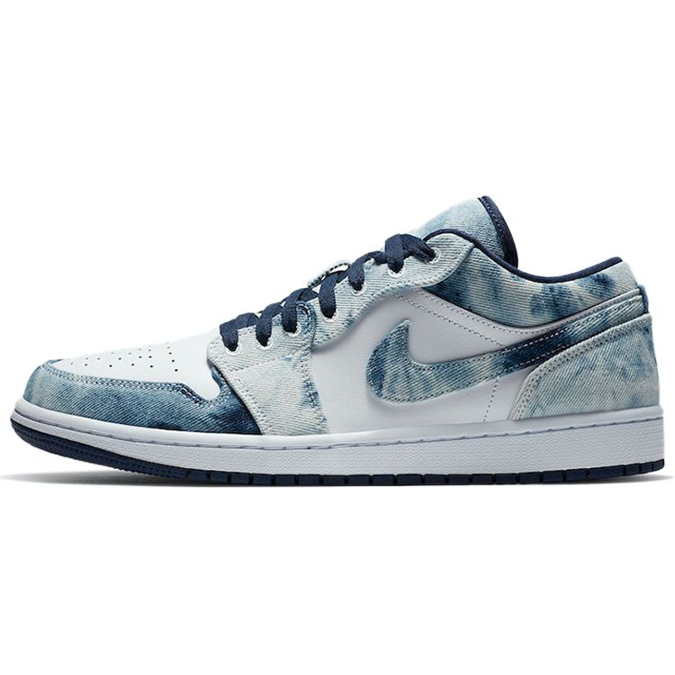 Air Jordan 1 Low SE Washed Denim Herren Sneaker Blau Washed-Blue Weiß CZ8455-100 40 von Joom DACH