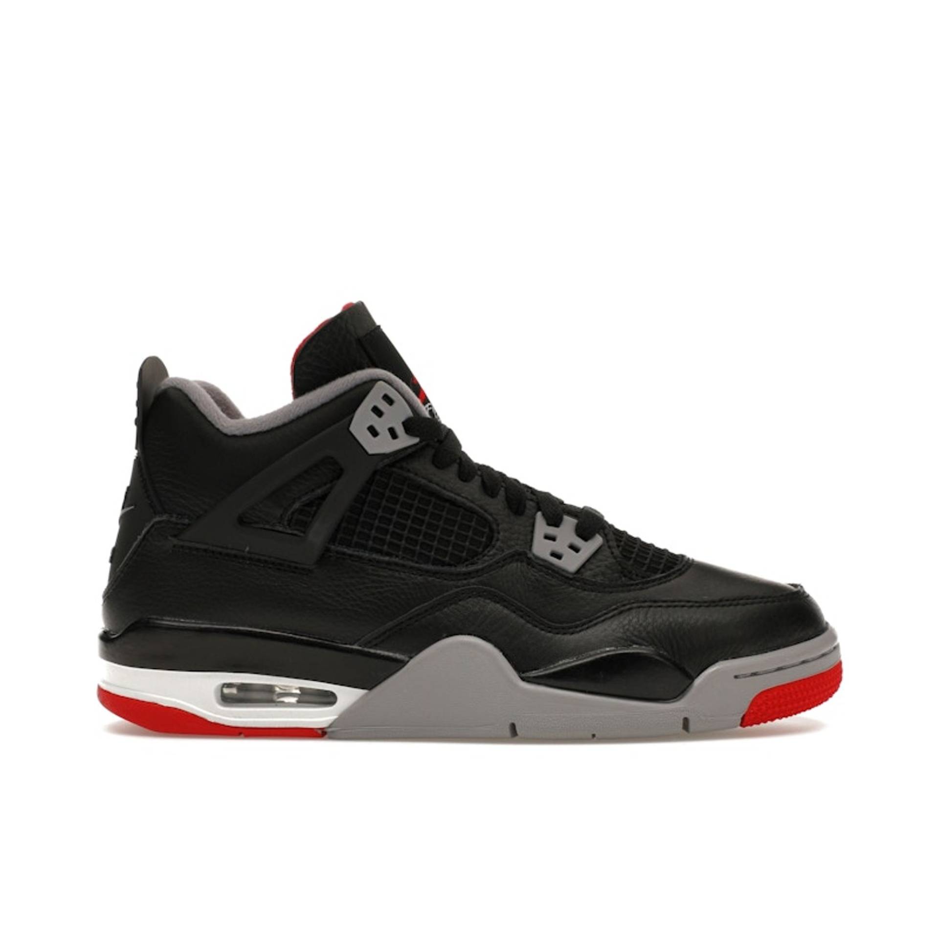Air Jordan 4 Retro GS Bred Reimagined Kinder Sneakers Schwarz Feuer-Rot Zement-Grau FQ8213-006 37.5 von Joom DACH