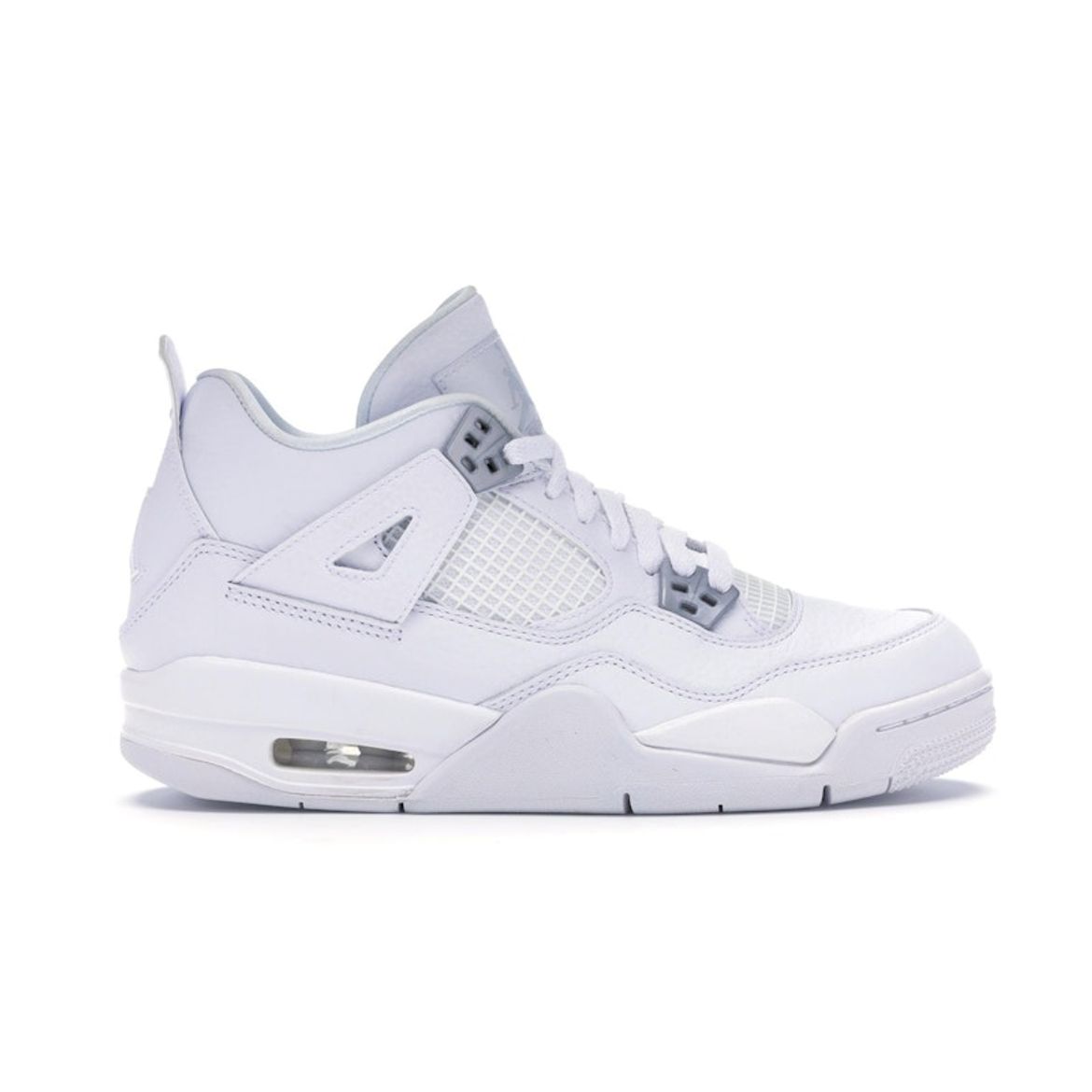 Air Jordan 4 Retro GS Pure Money 2017 Kinder-Sneaker Weiß Metallic-Silber Pure-Platin 408452-100 36.5 von Joom DACH