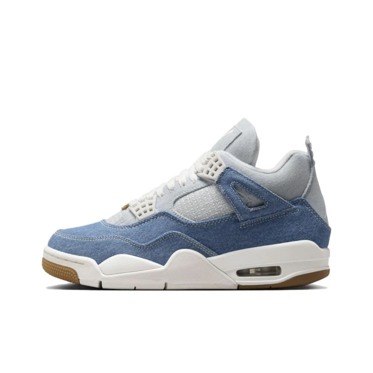 Air Jordan 4 Retro TEX Worn Blue Denim Damen Sneaker Sail Gum-Light-Brown Metallic-Gold IB6716-100 35.5 von Joom DACH