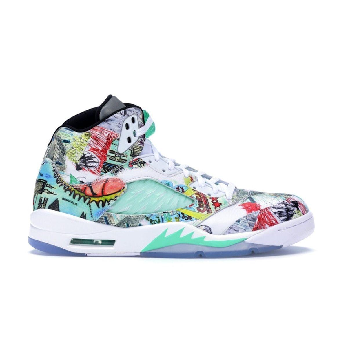Air Jordan 5 Retro Wings Herren Sneaker Gold Multi-Color AV2405-900 40 von Joom DACH