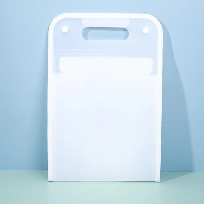 Aktentasche, tragbare Aktenordner-Dokumententasche, große Kapazität, transparente vertikale Orgelbox, Büropapier-Aufbewahrungs-Organizer-Tasche weiß/transparent von Joom DACH