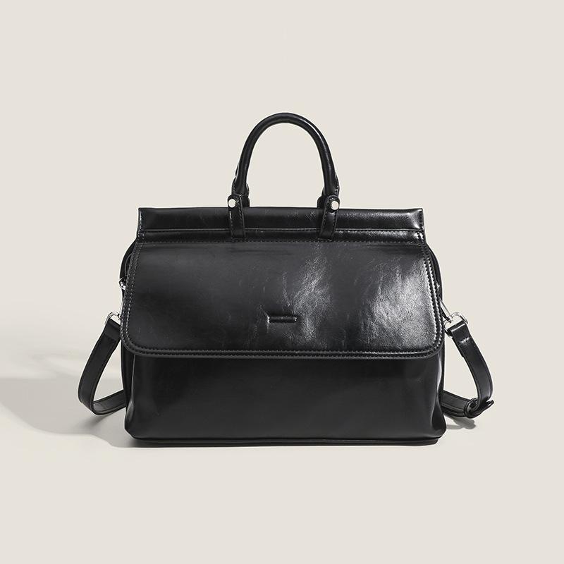 Aktentasche für Damen, Europäische und Amerikanische Retro-Postbotentasche für die Arbeit, Pendeltasche, Hochwertige Hand-, Schulter- und Umhängetasche von Joom DACH