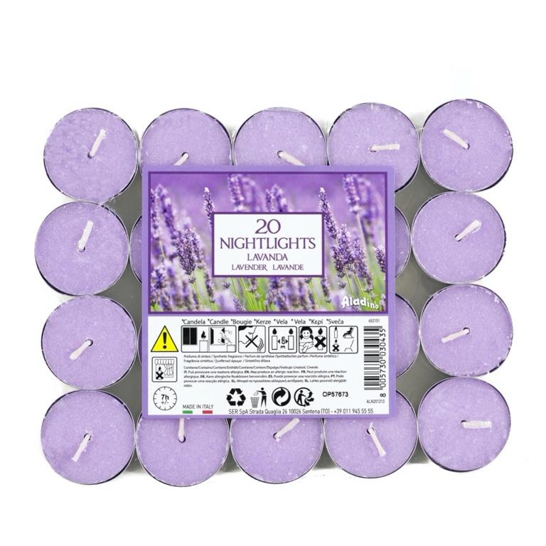 Aladino Lavendel-Teelichter (Packung mit 20) One Size lavendel von Joom DACH
