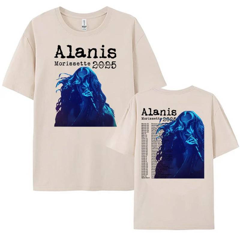 Alanis Morissette 2025 Welttournee T-Shirt Kurzarm O-Ausschnitt Damen/Herren T-Shirts Streetwear Hip Hop Unisex T-Shirts Baumwoll-Tops XS Alanis Morissette 2025 Welttournee T-Shirt Kurzarm O-Ausschnitt Damen/Herren T-Shirts Streetwear Hip Hop Unisex T-Shirts Baumwoll-Tops XS von Joom DACH