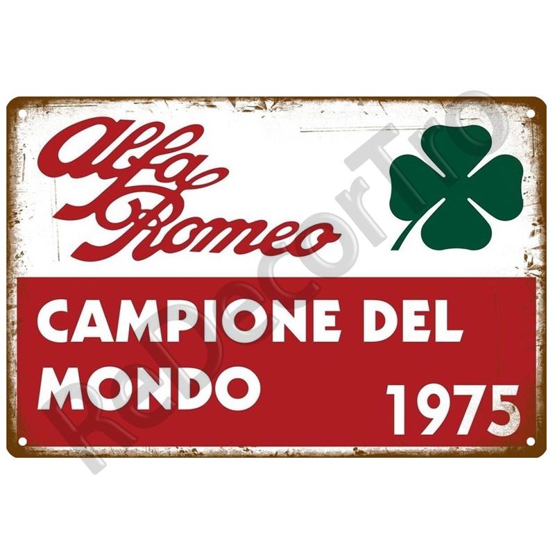 Alfa Bar Retro Blechschild zum Aufhängen Metallschild Home Wall Decor Dekoration Teller Poster an der Wand Wohnzimmer Dekoration Luxus 20 x 30cm von Joom DACH