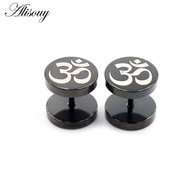 Alisouy 2 Stück Mond Blume Kreuz Stern Löwe Edelstahl Unisex Männer Frauen Langhantel Ohrstecker Ohrring Tragus Helix Piercing Schmuck von Joom DACH