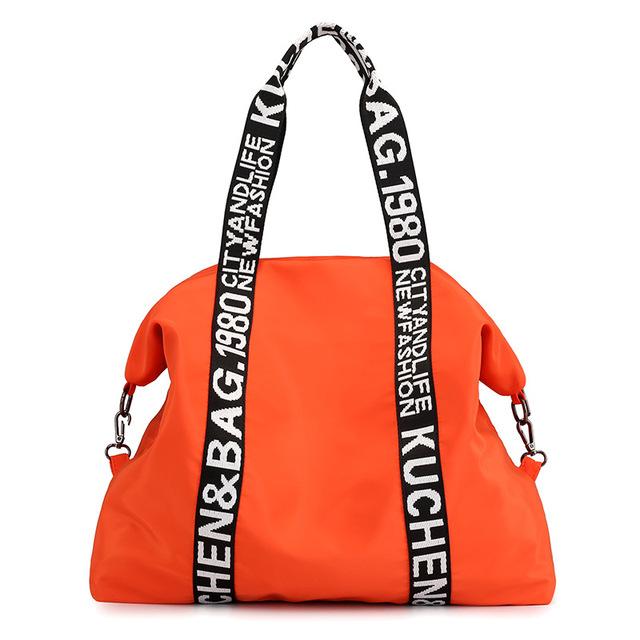 Aliwood Designer Nylon Frauen Taschen Totes Große Kapazität Reisetasche Handtasche Weibliche Schulter Umhängetaschen Hohe Qualität orange von Joom DACH