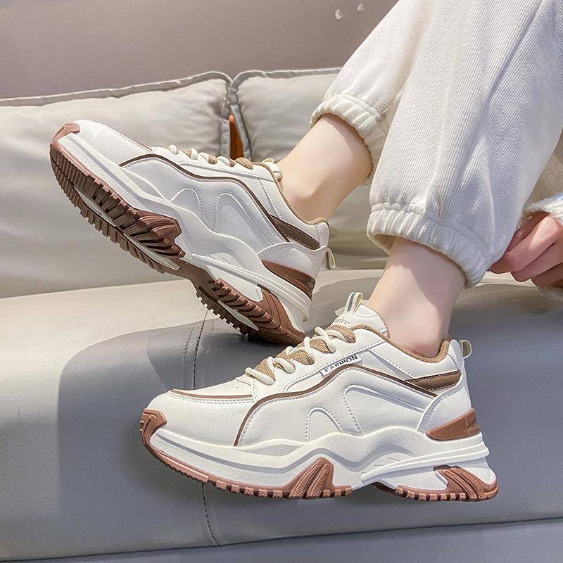 All-Match-Alte Schuhe Damen Frühling Neue Atmungsaktive Student Casual Schuhe Ins Tide Dickbesohlte Erhöhte Turnschuhe 40 von Joom DACH