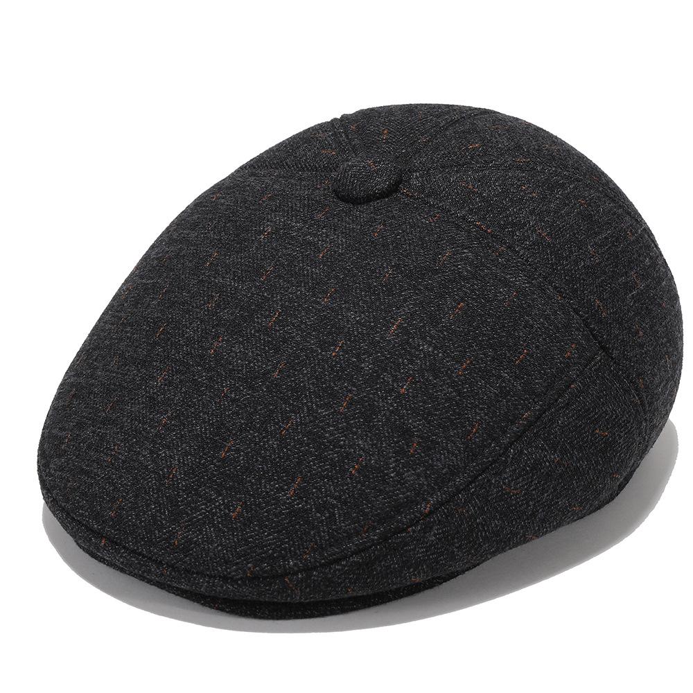 Alte Mann Hut Winter Warme Baskenmütze Vorwärts Hut Männer Mittleren Alters Herbst Winter Opa Papa Hut Newsboy Caps für Männer schirmmütze 60CM grau von Joom DACH