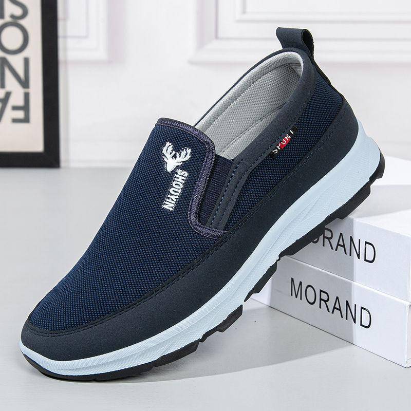 Alte Peking Stoffschuhe Herren Anti-Rutsch-Wanderschuhe mittleren Alters und ältere Freizeit Herren Arbeitsschuhe Site atmungsaktive Schuhe 44 navy blau von Joom DACH