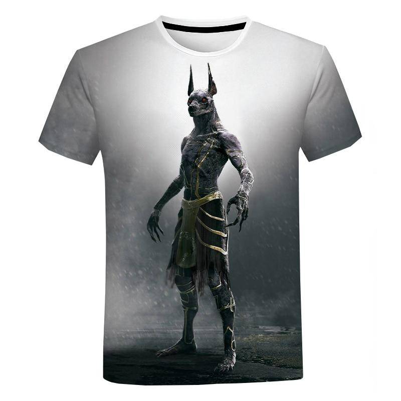 Altes schwarzes ägyptisches Kunst-3D-gedrucktes T-Shirt für Männer und Frauen, modisch, lässig, kurzärmelig, altes Ägypten, klassisches Streetwear-T-Shirt M von Joom DACH