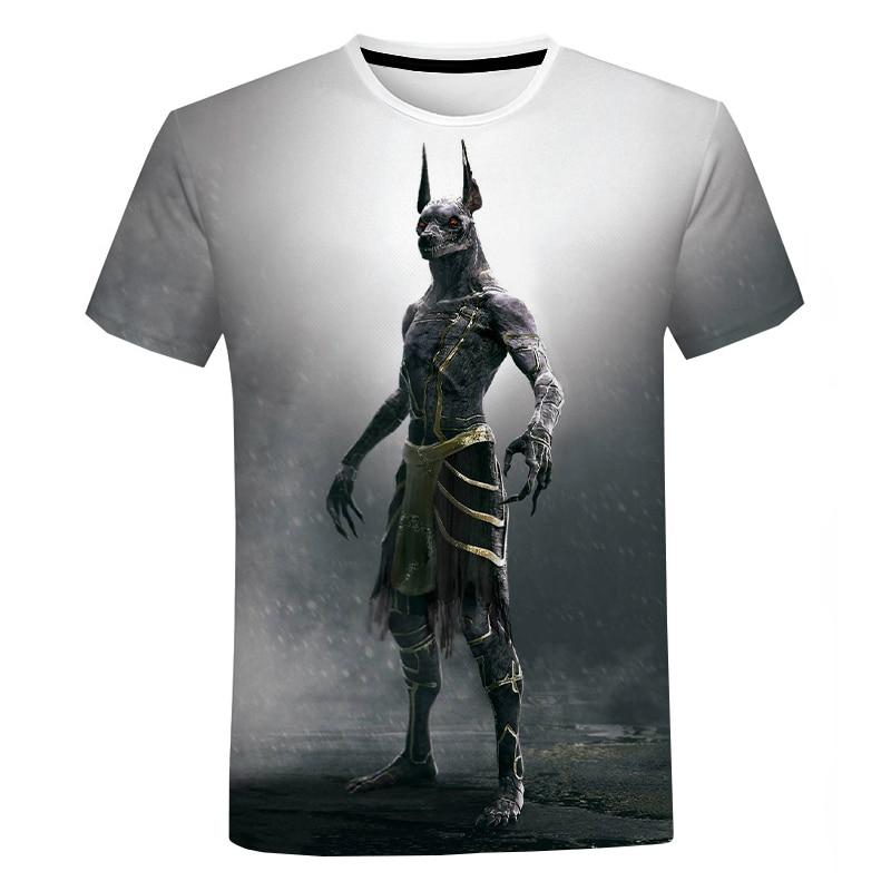 Altes schwarzes ägyptisches Kunst-3D-gedrucktes T-Shirt für Männer und Frauen, modisch, lässig, kurzärmelig, altes Ägypten, klassisches Streetwear-T-Shirt M von Joom DACH