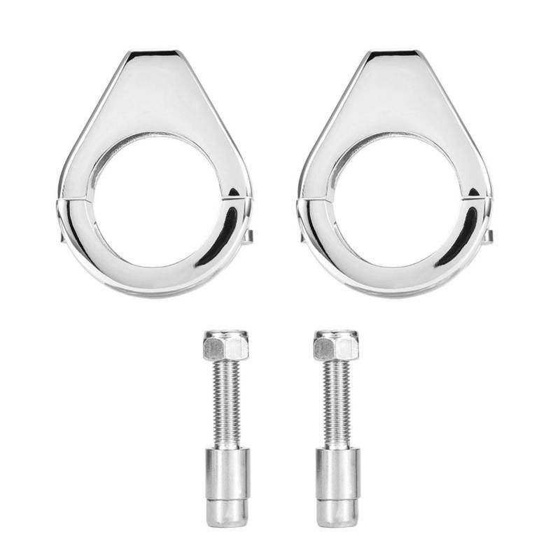Aluminium Legierung Motorrad Geändert Blinker Licht Halterung 41mm Gabel Klemmen Silber von Joom DACH