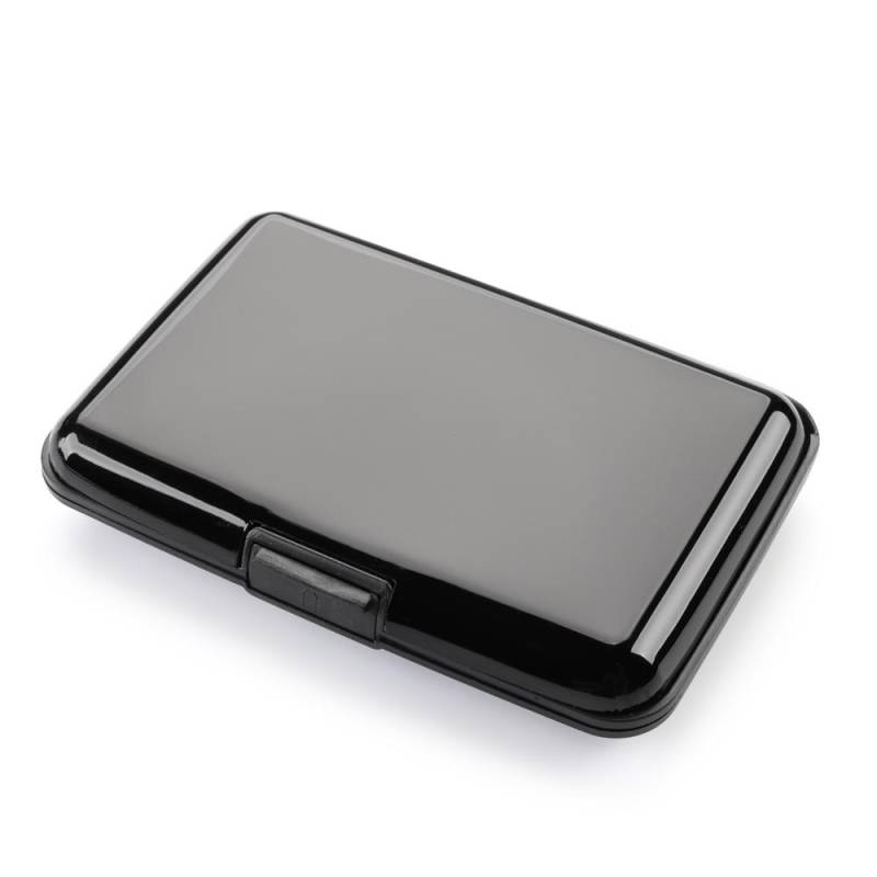Aluminium RFID Blocking Anti-Diebstahl-Geldbörsen RFID-Geldbörse Münzgeldbörse ID-Kartenetui Kreditkartenhalter schwarz von Joom DACH