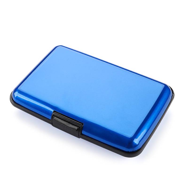 Aluminium RFID Blocking Anti-Diebstahl-Geldbörsen RFID-Geldbörse Münzgeldbörse ID-Kartenetui Kreditkartenhalter blau von Joom DACH