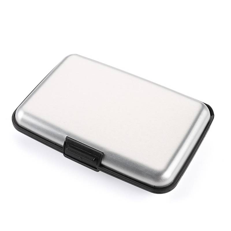 Aluminium RFID Blocking Anti-Diebstahl-Geldbörsen RFID-Geldbörse Münzgeldbörse ID-Kartenetui Kreditkartenhalter silber von Joom DACH