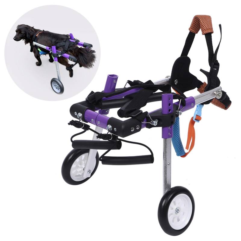 Aluminiumlegierung Lila Doppelrad Haustier Rollstuhl Behinderter Hund Unterstützter Spaziergang Auto Hinterbein violett Aluminiumlegierung Lila Doppelrad Haustier Rollstuhl Behinderter Hund Unterstützter Spaziergang Auto Hinterbein violett von Joom DACH