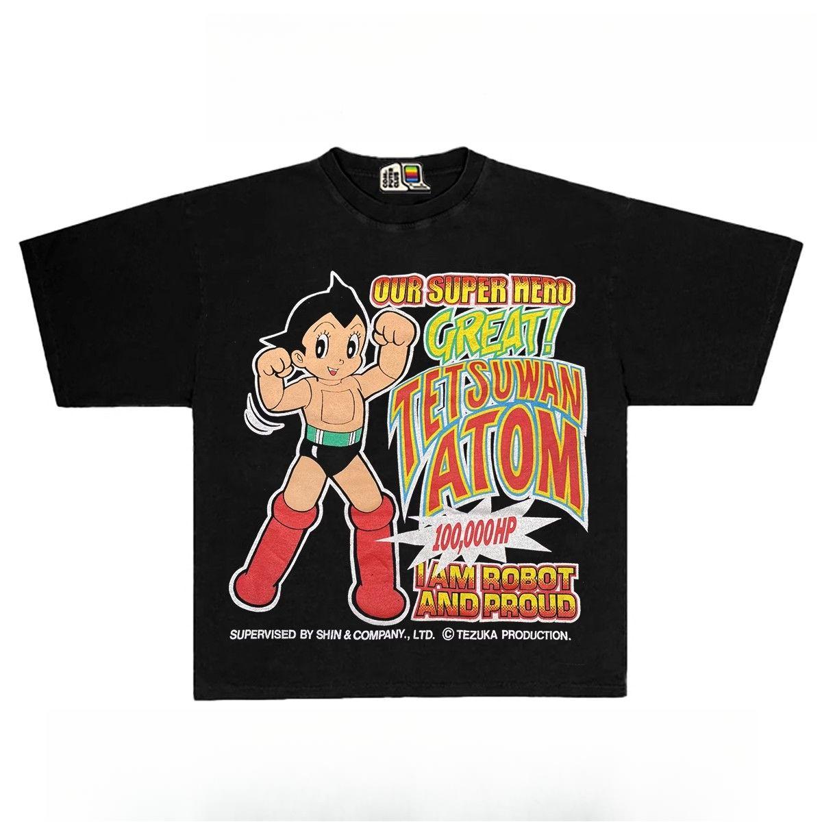 Amerikanische Comics Astro Boy Kurzarm T-Shirt Herren und Damen Sommer Vintage Nische Locker Grafik T-Shirts 2XL von Joom DACH