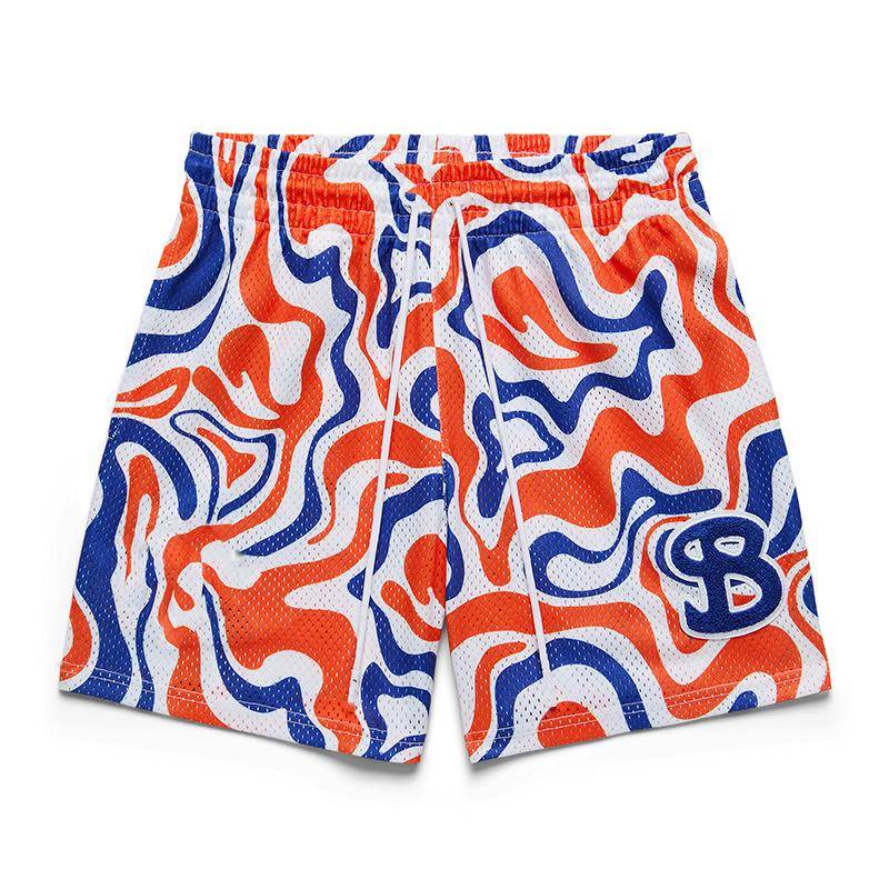 Amerikanische BKTSQD Herren Mesh Schnelltrocknende Knielange Basketball Lauf-Badeshorts Small von Joom DACH