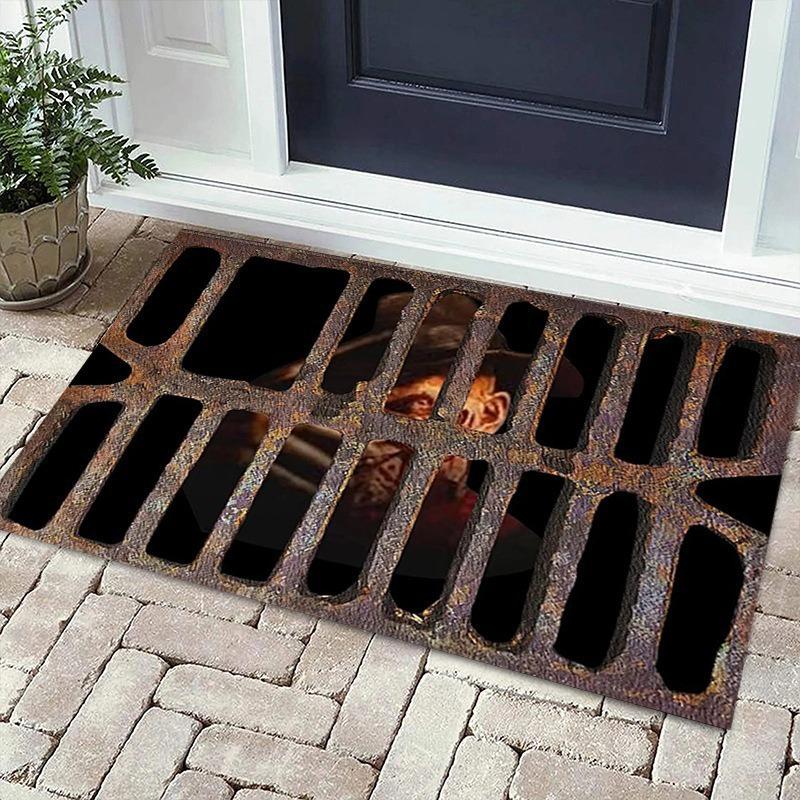 Amerikanischer Clown Kristall Samt Fußmatte Badezimmer Saugfähig Rutschfest Fußmatte Duschraum Trockenmatte Veranda Schmutzabweisende Türmatte 50*80cm von Joom DACH