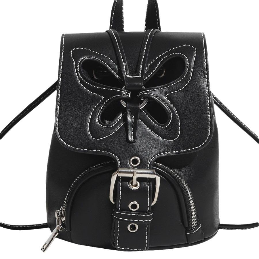 Amerikanischer Retro Ausgehöhlter Schmetterling Mini Niedlicher Rucksack, Nischendesign, Hot Girl Vielseitiger Kleiner Rucksack schwarz von Joom DACH
