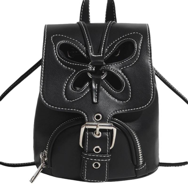 Amerikanischer Retro Ausgehöhlter Schmetterling Mini Niedlicher Rucksack, Nischendesign, Hot Girl Vielseitiger Kleiner Rucksack schwarz von Joom DACH