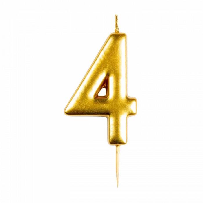 Amscan Metallic 4 Kerze One Size gold von Joom DACH