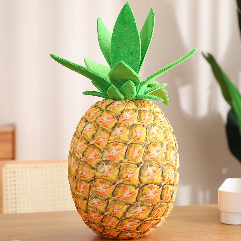 Ananas-Plüschtier mit Fruchtmotiv, weich, lebensecht, Ananas-Pflanze, Schlafkissen, Puppenspielzeug für Kinder und Mädchen, Heimdekoration 48cm gelb von Joom DACH