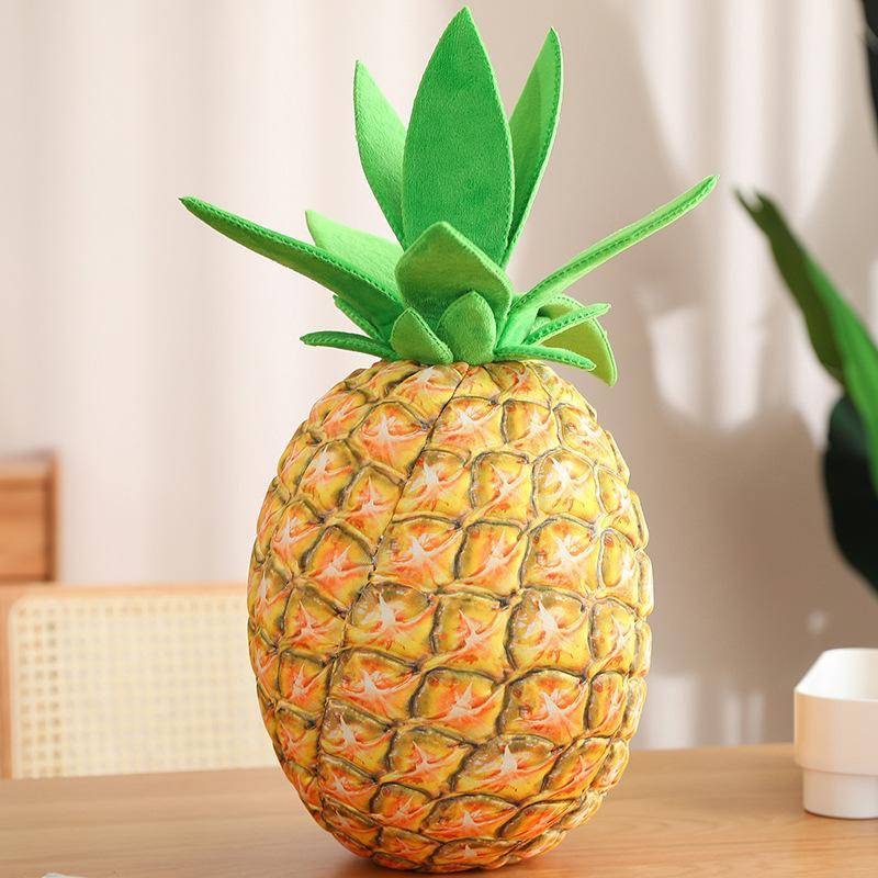 Ananas-Plüschtier mit Fruchtmotiv, weich, lebensecht, Ananas-Pflanze, Schlafkissen, Puppenspielzeug für Kinder und Mädchen, Heimdekoration 48cm gelb von Joom DACH