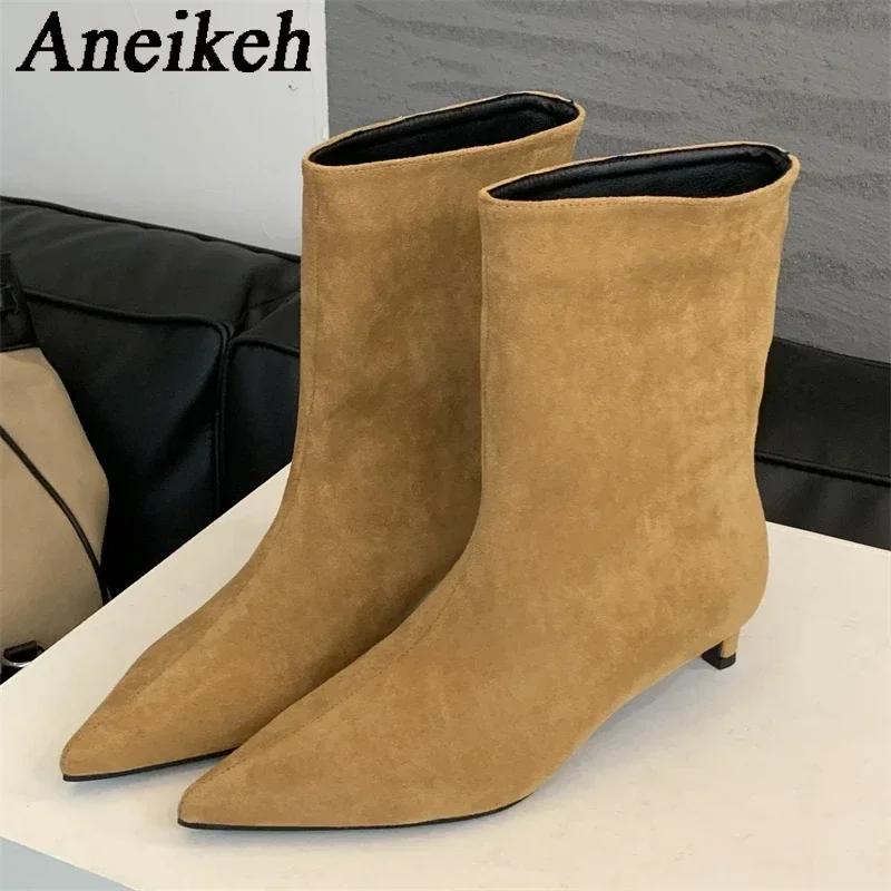 Aneikeh Herbst Winter Spitzzehen Stiefeletten Damen Designer Vintage Dünne Niedrige Absätze Schuhe Modern Kurze Stiefel 40 braun Aneikeh Herbst Winter Spitzzehen Stiefeletten Damen Designer Vintage Dünne Niedrige Absätze Schuhe Modern Kurze Stiefel 40 braun von Joom DACH