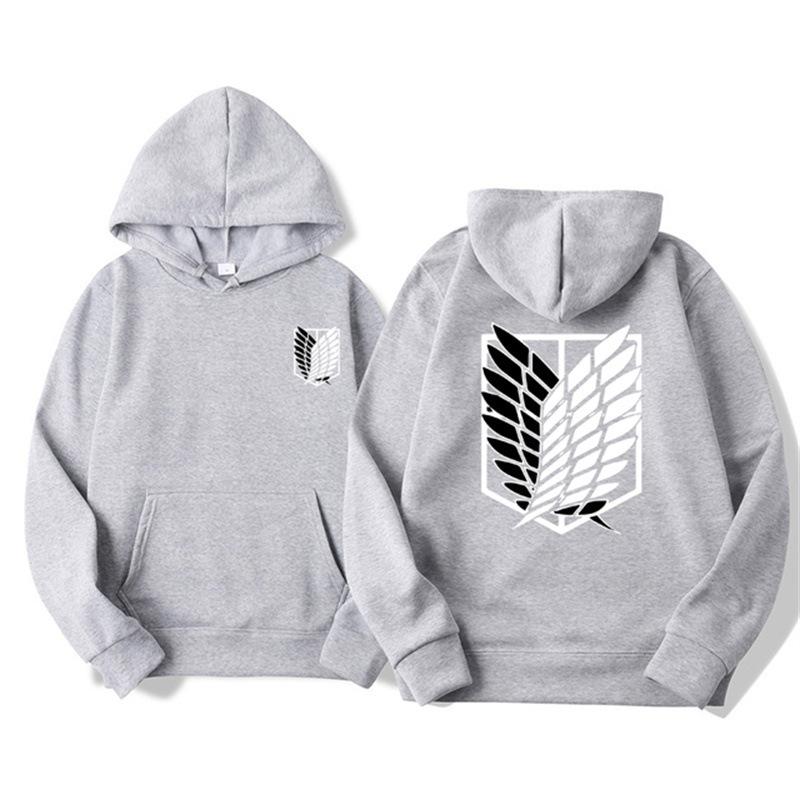 Angriff auf Titan Herren Hoodie Anime Hoodies Männer Frauen Streetwear Pullover Harajuku Shingeki No Kyojin Hoodies Sweatshirt Kleidung S von Joom DACH