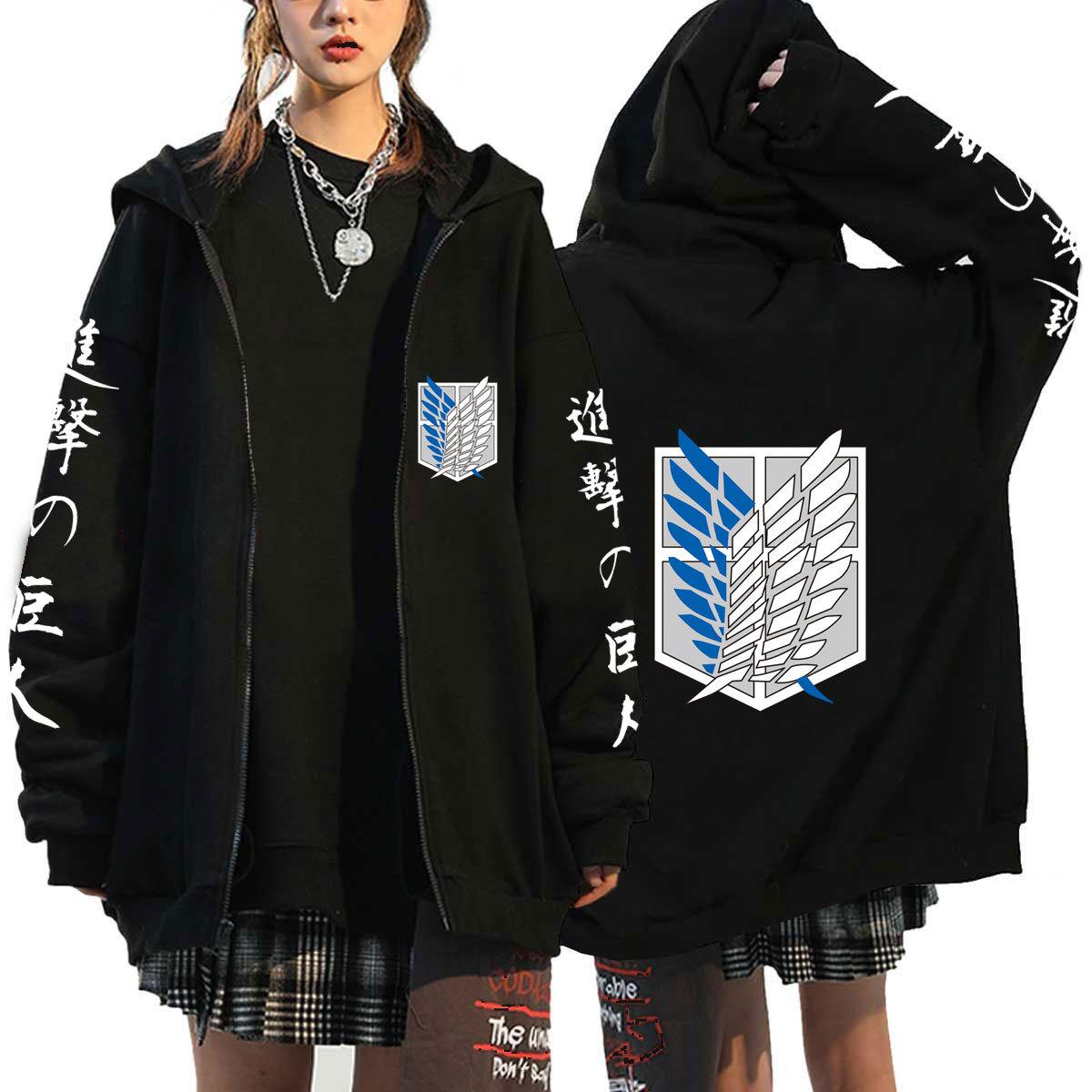 Angriff auf Titan Hoodie Zipper Sweatshirts Anime Levi Ackerman Shingeki No Kyojin Hoodie Männer Sportswear Cosplay Kleidung Frauen M von Joom DACH