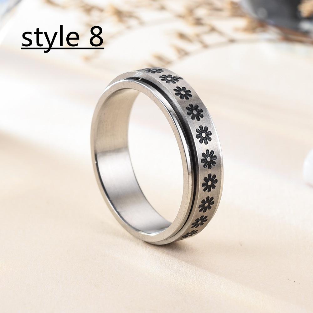 Angstring Figet Spinner Ringe für Frauen & Männer Edelstahl frei drehbar Anti Stress Zubehör Schmuck Geschenke 6 von Joom DACH