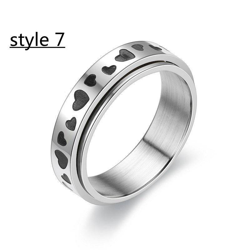 Angstring Figet Spinner Ringe für Frauen & Männer Edelstahl frei drehbar Anti Stress Zubehör Schmuck Geschenke 7 von Joom DACH