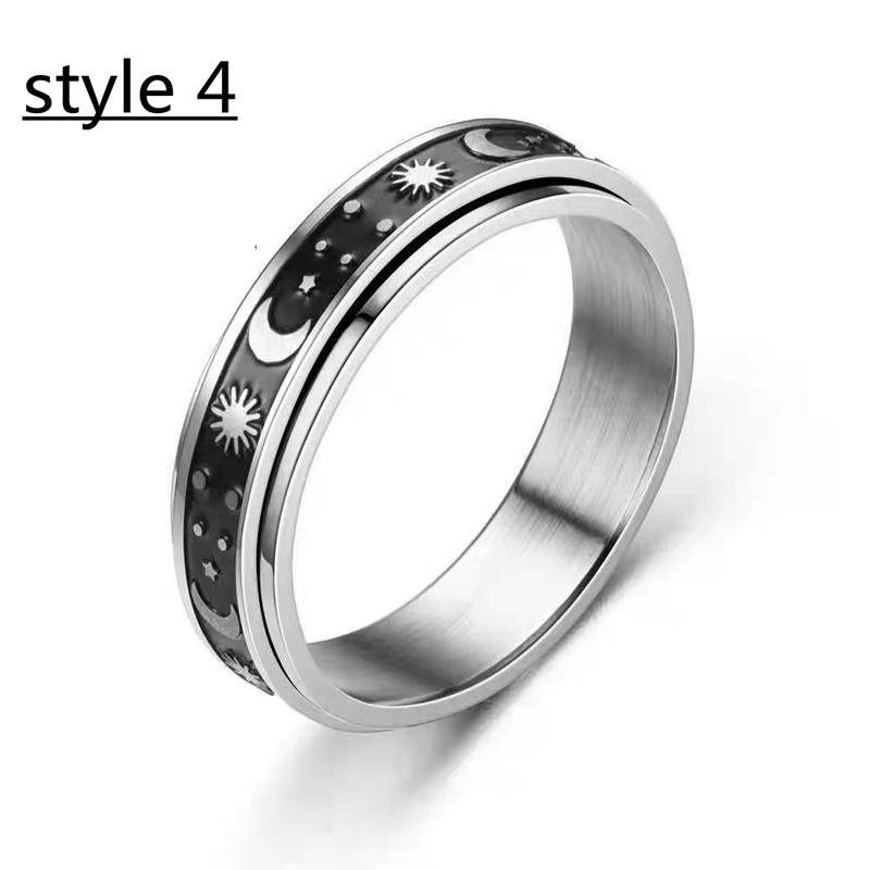 Angstring Figet Spinner Ringe für Frauen & Männer Edelstahl frei drehbar Anti Stress Zubehör Schmuck Geschenke 8 von Joom DACH